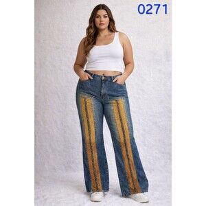 Woman's Americana Blues Y2K Jeans - size 16 - 0271